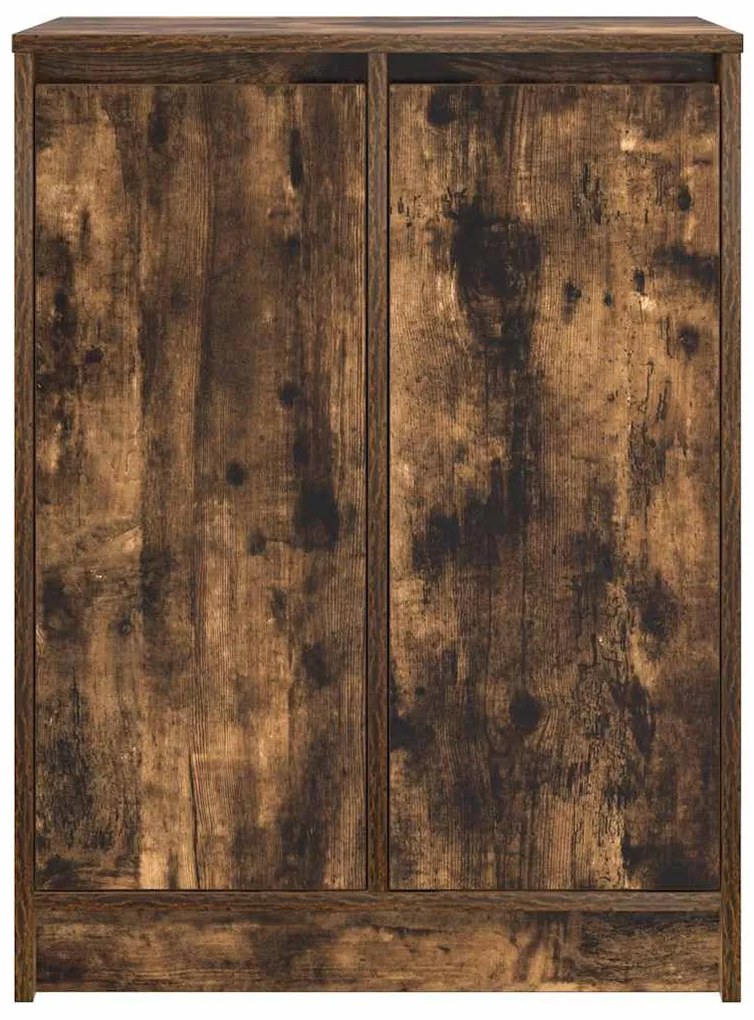 füstös tölgy színű szerelt fa cipőszekrény 57x34x76 cm