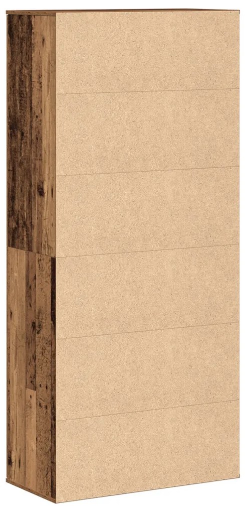 Magas Szekrény Régi Fa 80x39x178 cm Műanyag Fa
