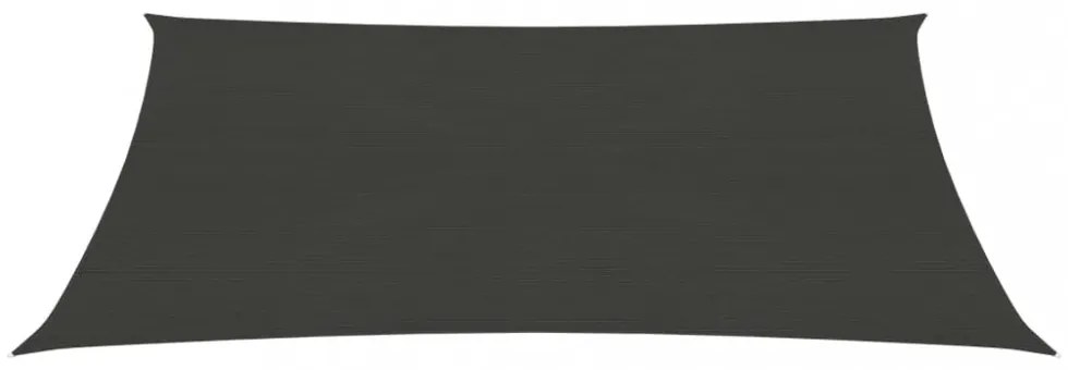 antracitszürke HDPE napvitorla 160 g/m² 2,5 x 3 m
