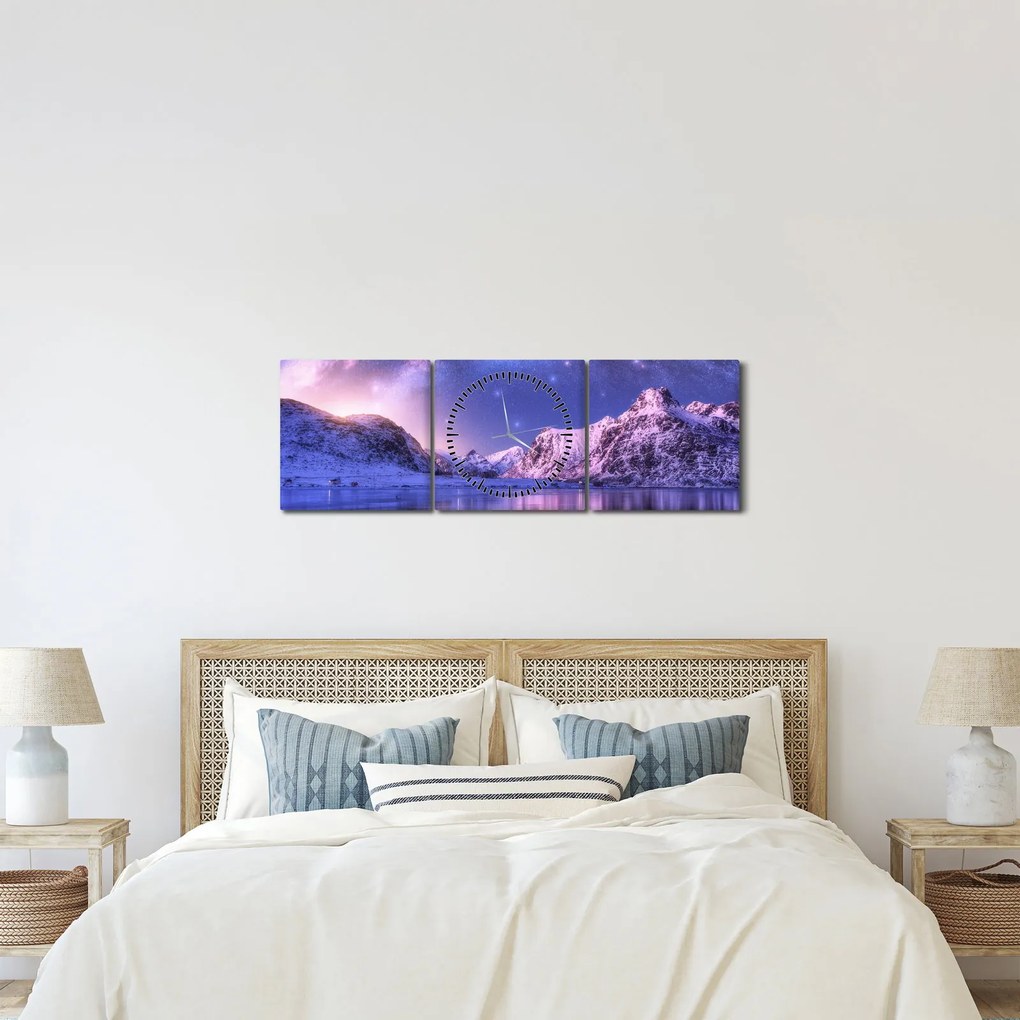 Kép - Sarkvidéki táj (órával) (90x30 cm)