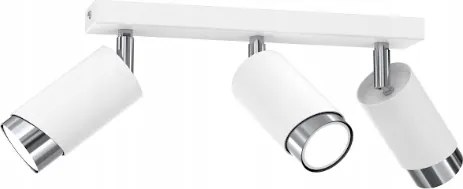 Ewilight Mennyezeti lámpa állítható léc szemcső 3xGU10 fehér/króm