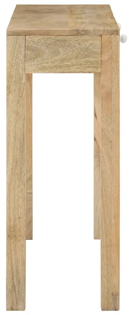 tömör fehérített mangófa konzolasztal 110 x 30 x 75 cm