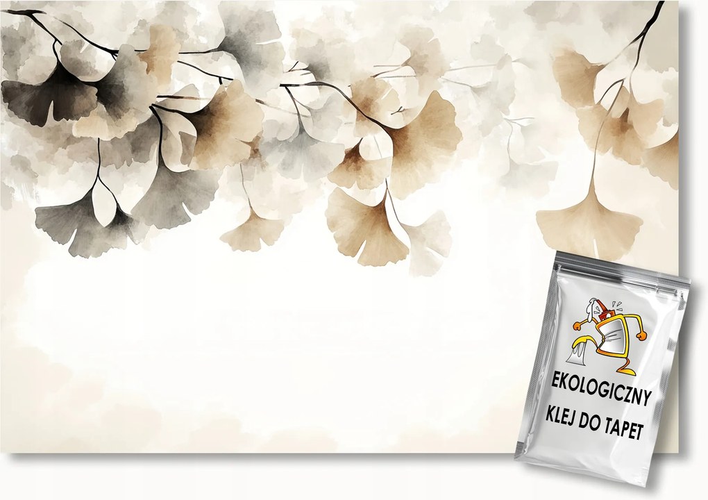 Fotótapéta Flizelina Növények Levelek Ginkgo Boho 250x175 ragasztó