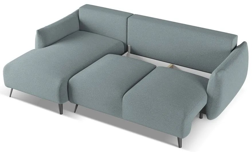 Világoskék sarokkanapé (bal oldali) Malie – Makamii
