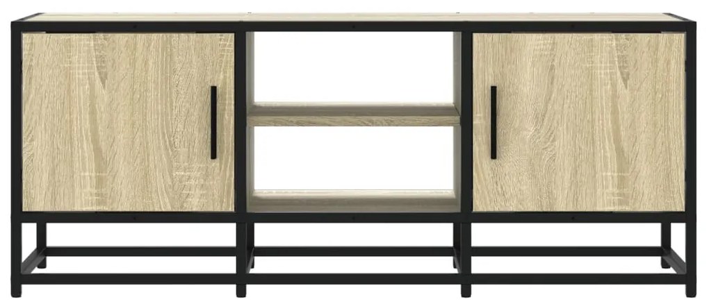 sonoma tölgy színű szerelt fa és fém TV-szekrény 100x35x41 cm