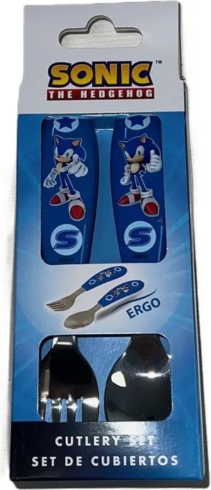 Sonic a sündisznó Speed fém ergo evőeszköz készlet - 2 darabos