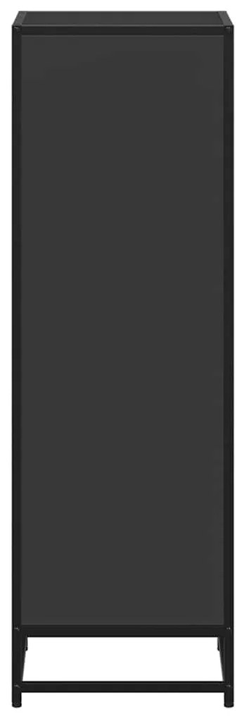 fekete forgácslap könyvszekrény 40x35x107,5 cm