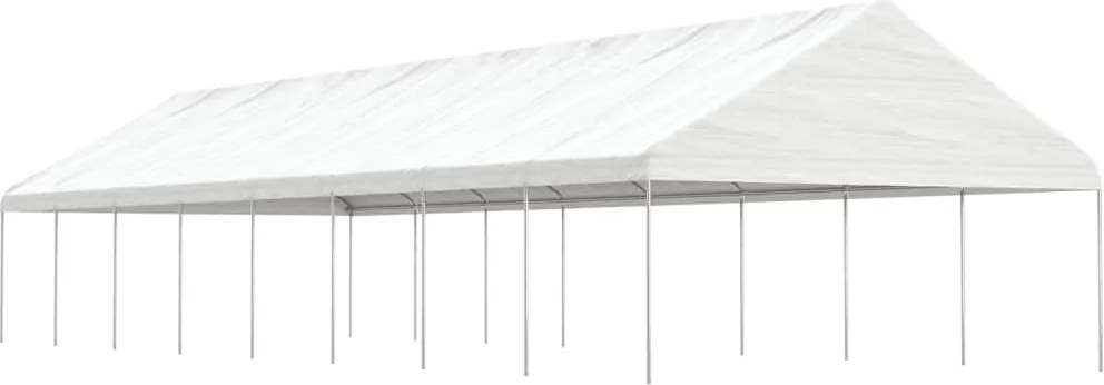 vidaXL fehér polietilén pavilon tetővel 17,84 x 5,88 x 3,75 m