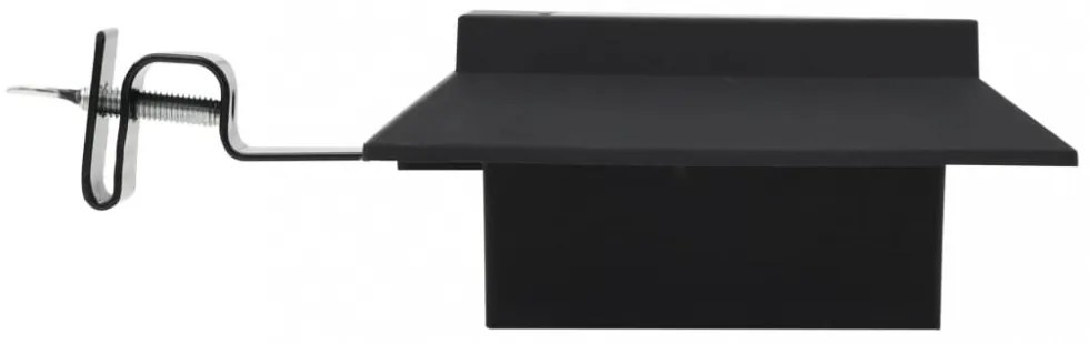 6 db négyszögletes fekete kültéri napelemes LED lámpa, 12 cm