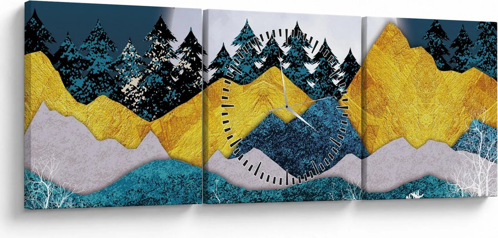 Kép - sarki táj (órával) (90x30 cm)
