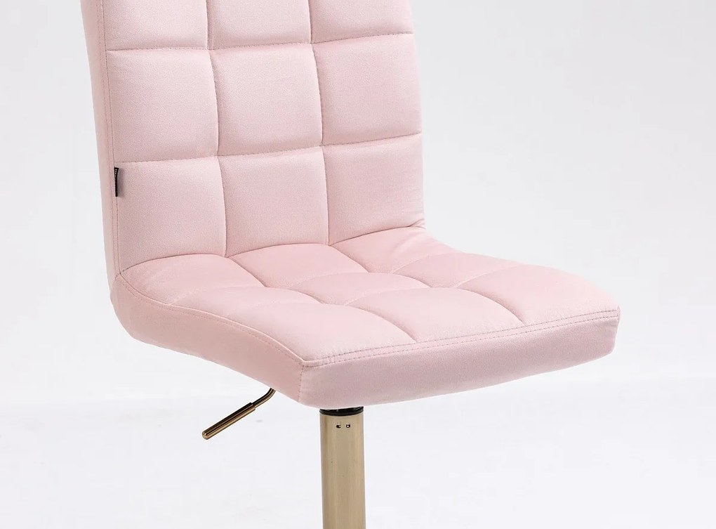 HR7009CROSS Púderrózsaszín modern velúr szék arany lábbal