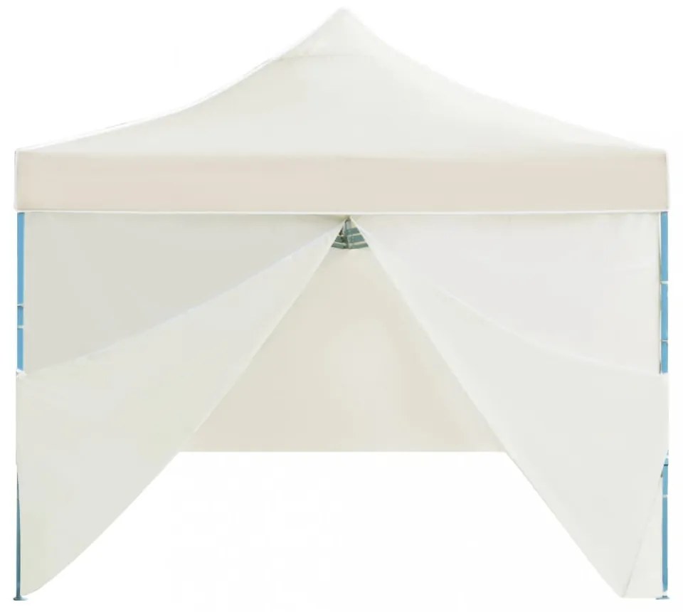 krémszínű összecsukható rendezvénysátor 8 oldalfallal 870x291x315 cm