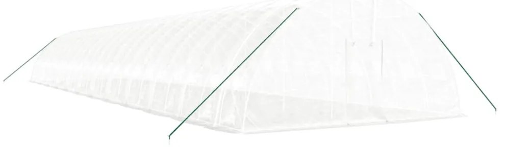 fehér acélvázas melegház 144 m² 24x6x2,85 m