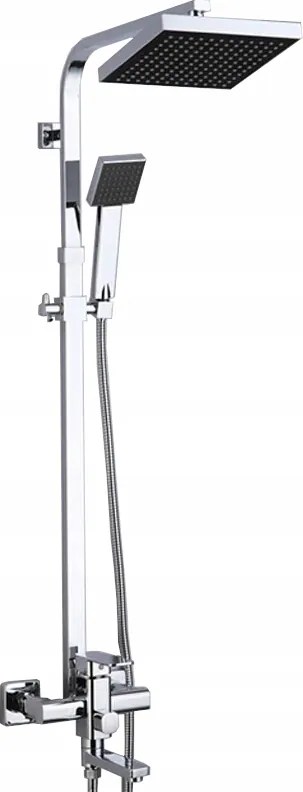 Zuhanyszett Esőztető Kifolyócsővel Króm