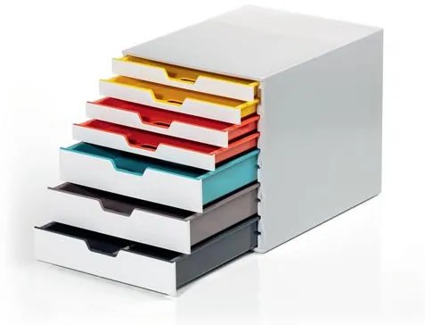 Irattároló, műanyag, 7 fiókos, DURABLE VARICOLOR&amp;reg; MIX 7, színes (DB762727)