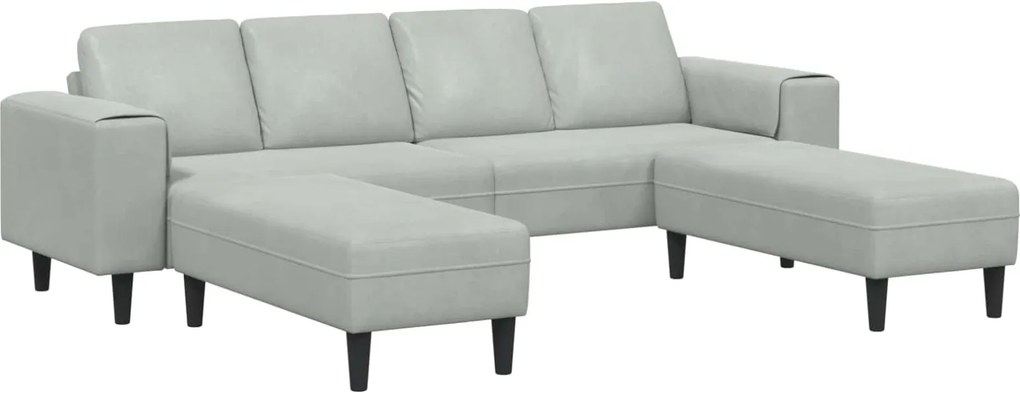 vidaXL Nappali Kanapé 3 pcs Világosszürke