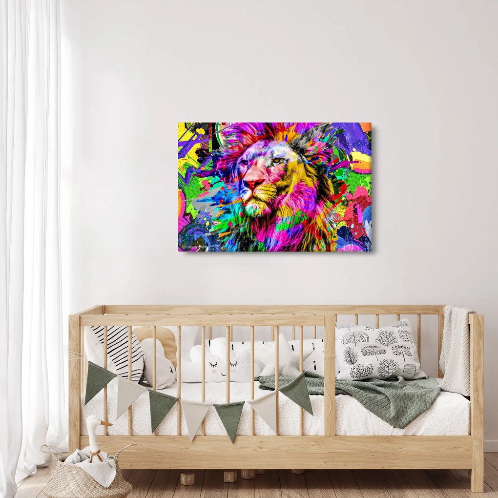 Kép - Oroszlán 3D-s képe (90x60 cm)