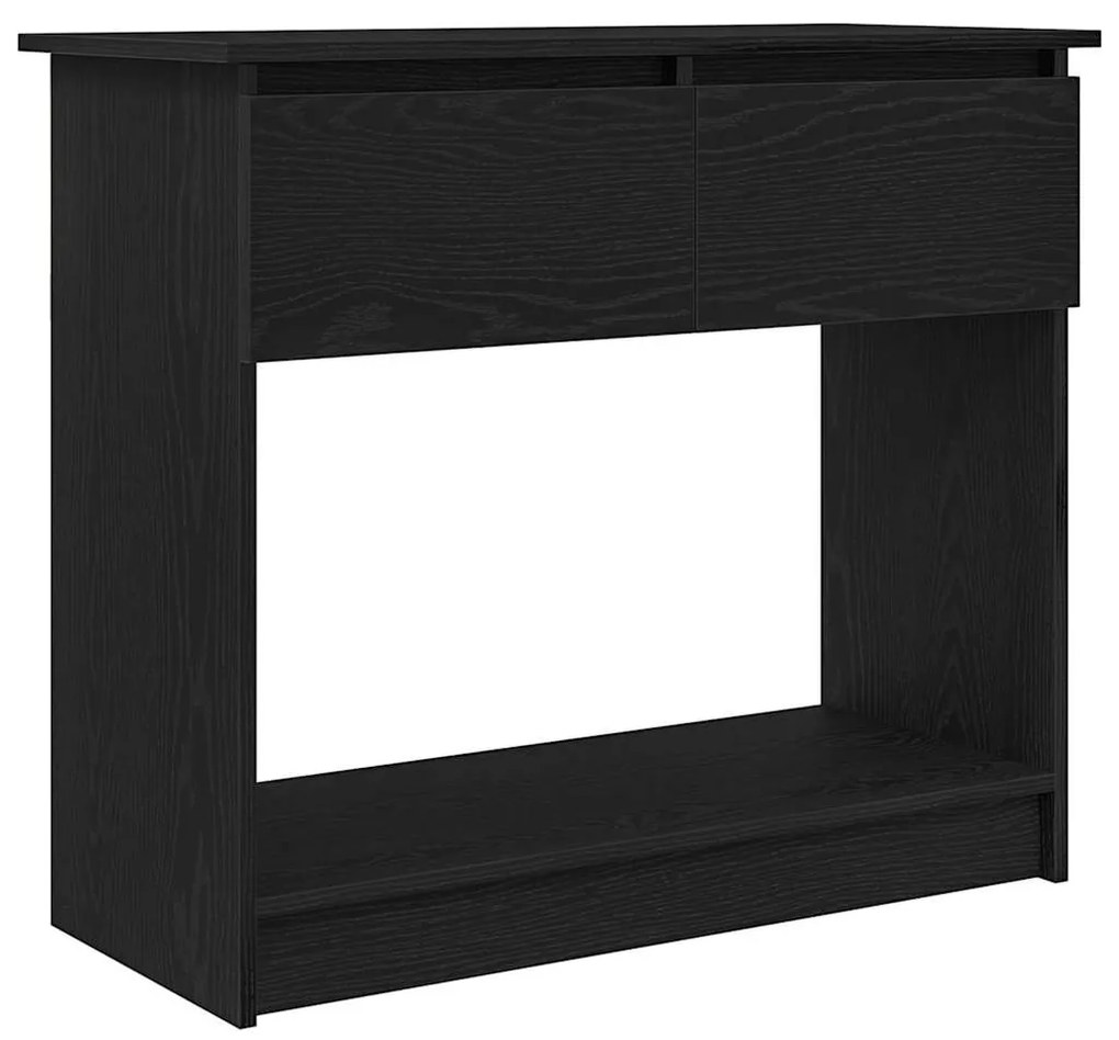 fekete konzolasztal fiókokkal 85,5x38,5x74,5 cm