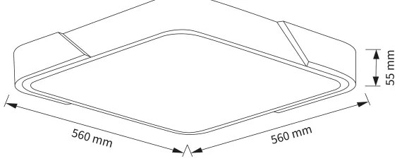 Brilagi - LED dimmelhető lámpatest PILANA LED/48W/230V tölgy/fekete 56x56 cm + távirányító