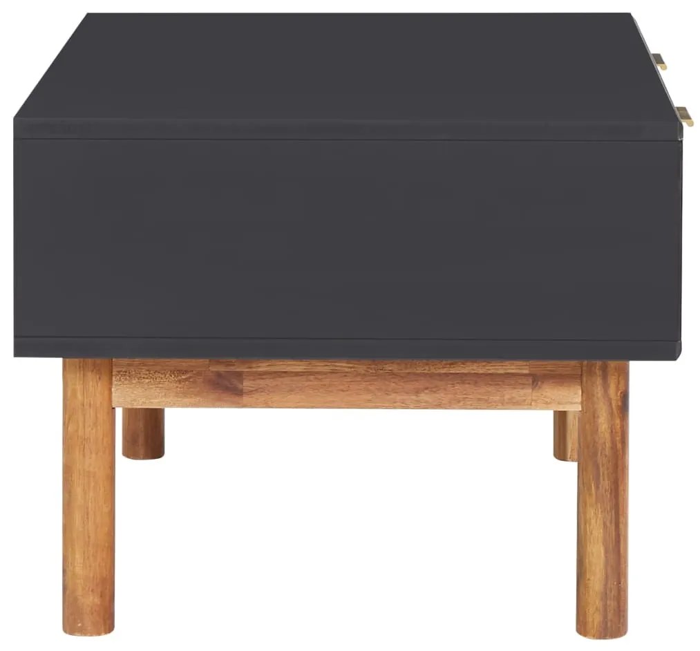Tömör akácfa és MDF dohányzóasztal 90 x 50 x 40 cm