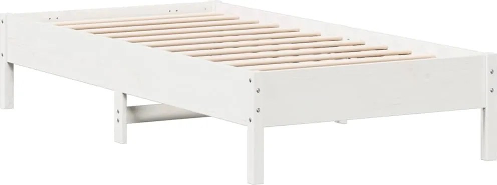 vidaXL fehér tömör fenyőfa ágy matrac nélkül 75 x 190 cm