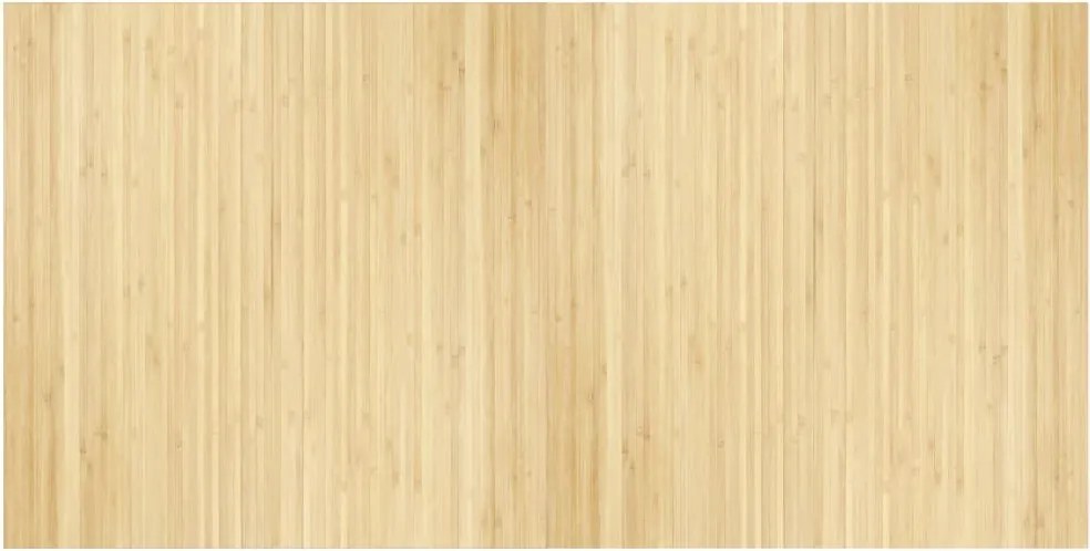 vidaXL négyszögletű világos természetes bambusz szőnyeg 100 x 200 cm