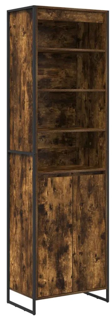 Magas szekrények 2 pcs Füstös tölgy 60 x 36 x 300 cm Faanyag