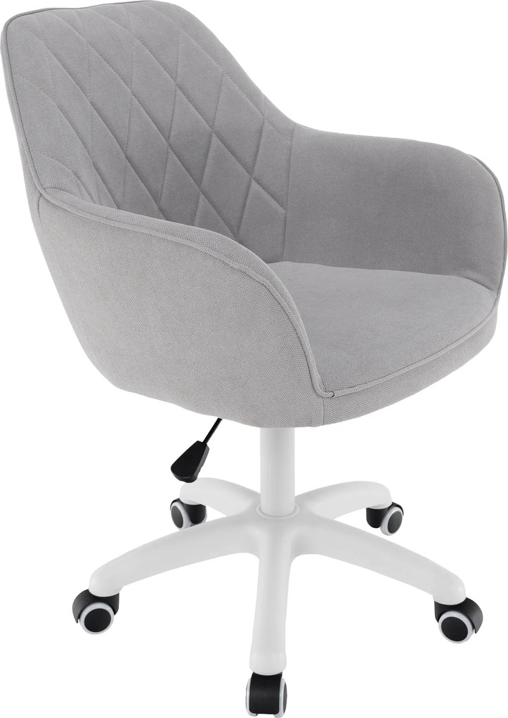 Irodai szék, szürke szövet/fehér, SANTY