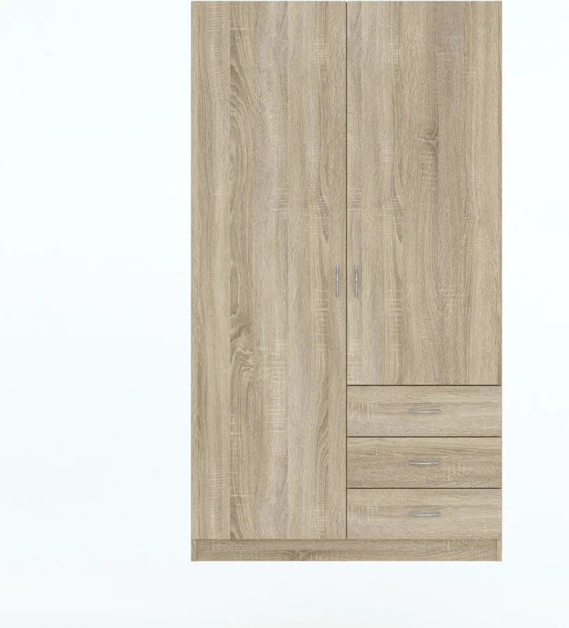 Riava gardróbszekrény 97cm 2D3S Sonoma Oak