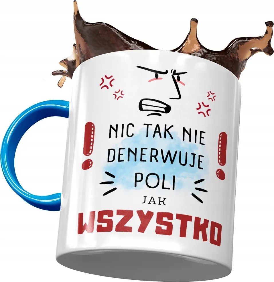 Kék Bögre Poli Barátnők Nyomtatott Fotóval