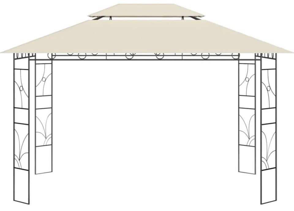 krémszínű pavilon 4 x 3 x 2,7 m 160 g/m²