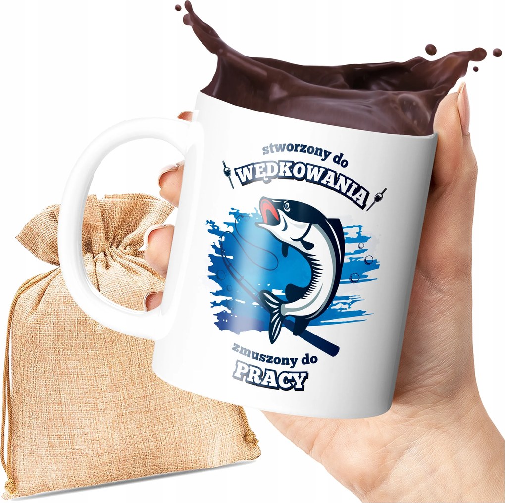 Horgászatra Tervezett Nyomott Mintás Bögre, Horgászatra Kényszerítve