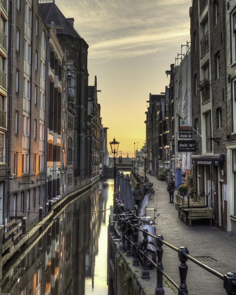 Poszter 40x50cm Csatorna Amszterdam városon át 6, Assaf Frank