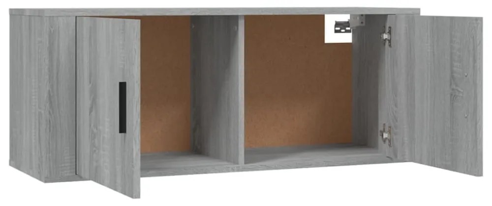 2 db szürke sonoma falra szerelhető TV-szekrény 100x34,5x40 cm
