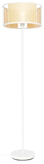 Keleti állólámpa fehér rattannal 40 cm - Akira