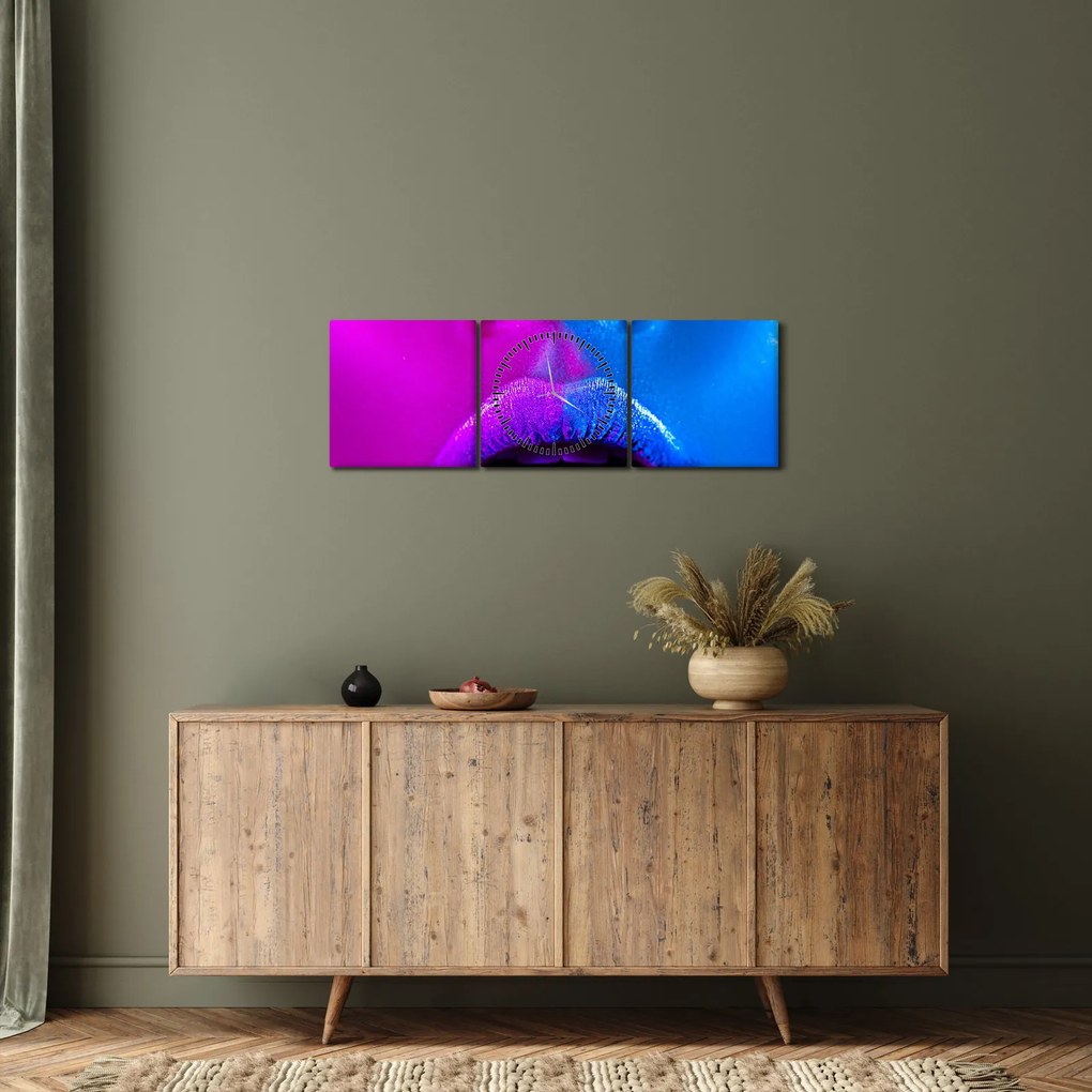 Színes tollak képe (órával) (90x30 cm)