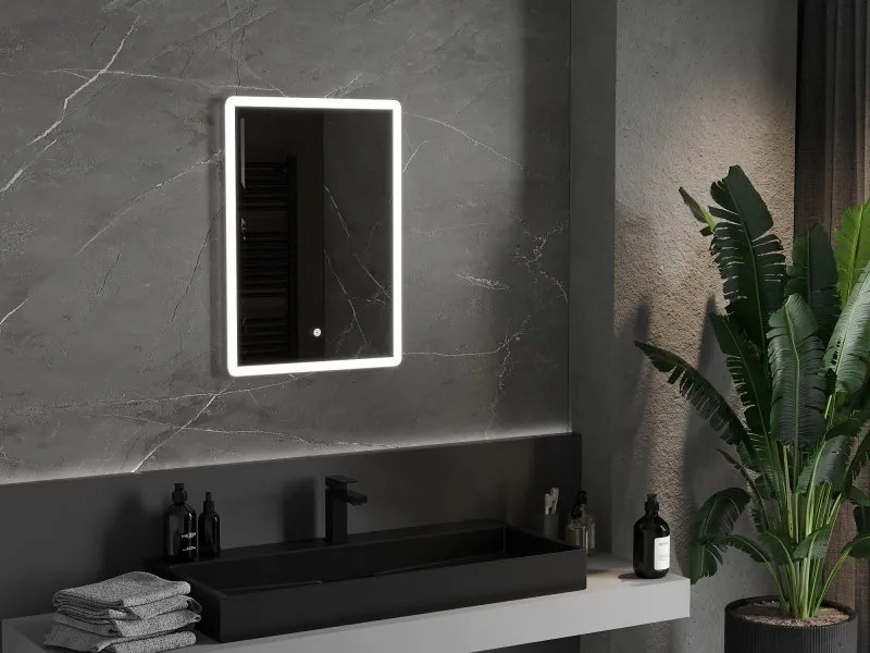 Mexen Navia fürdőszobai megvilágított tükör 50 x 70 cm, LED 6000K, páravédelem - 9803-050-070-611-00