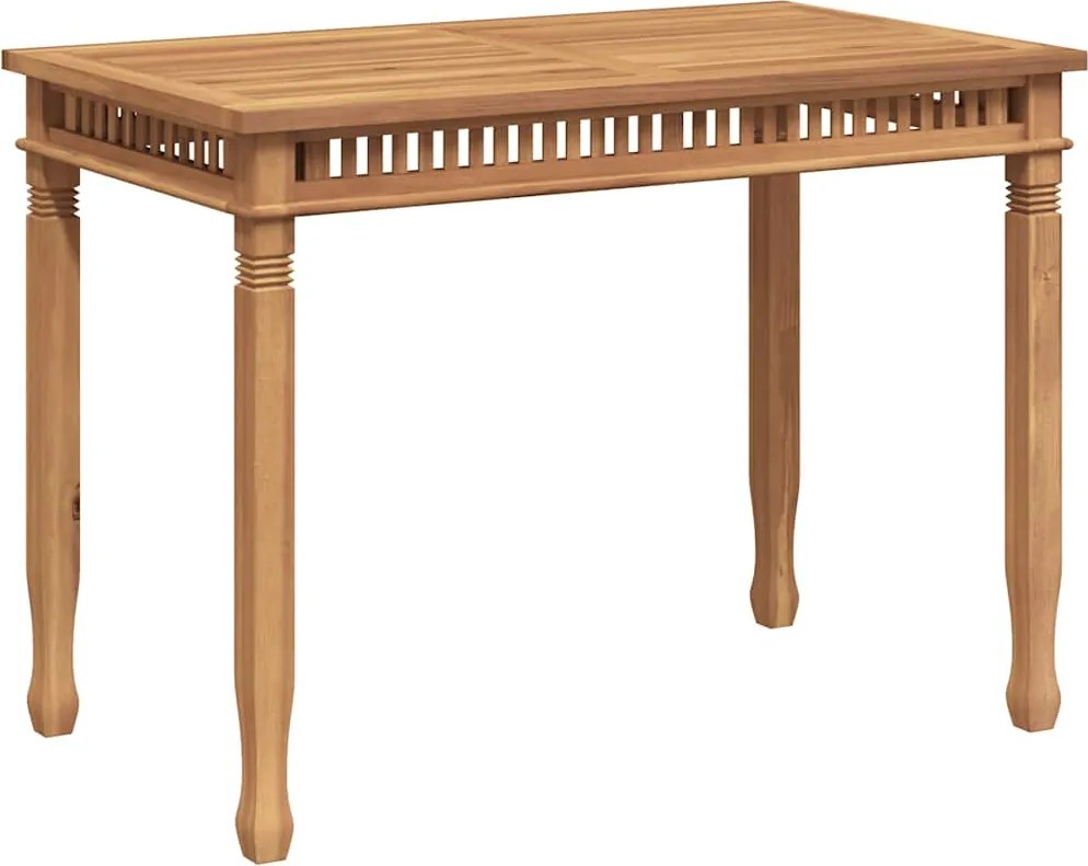 vidaXL tömör tíkfa kerti étkezőasztal 120 x 65 x 80 cm
