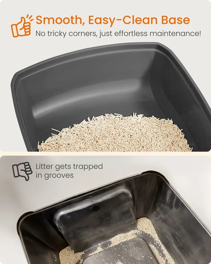 XL magas peremű macskaalmotartó tálca kiscicák és nagy macskák számára