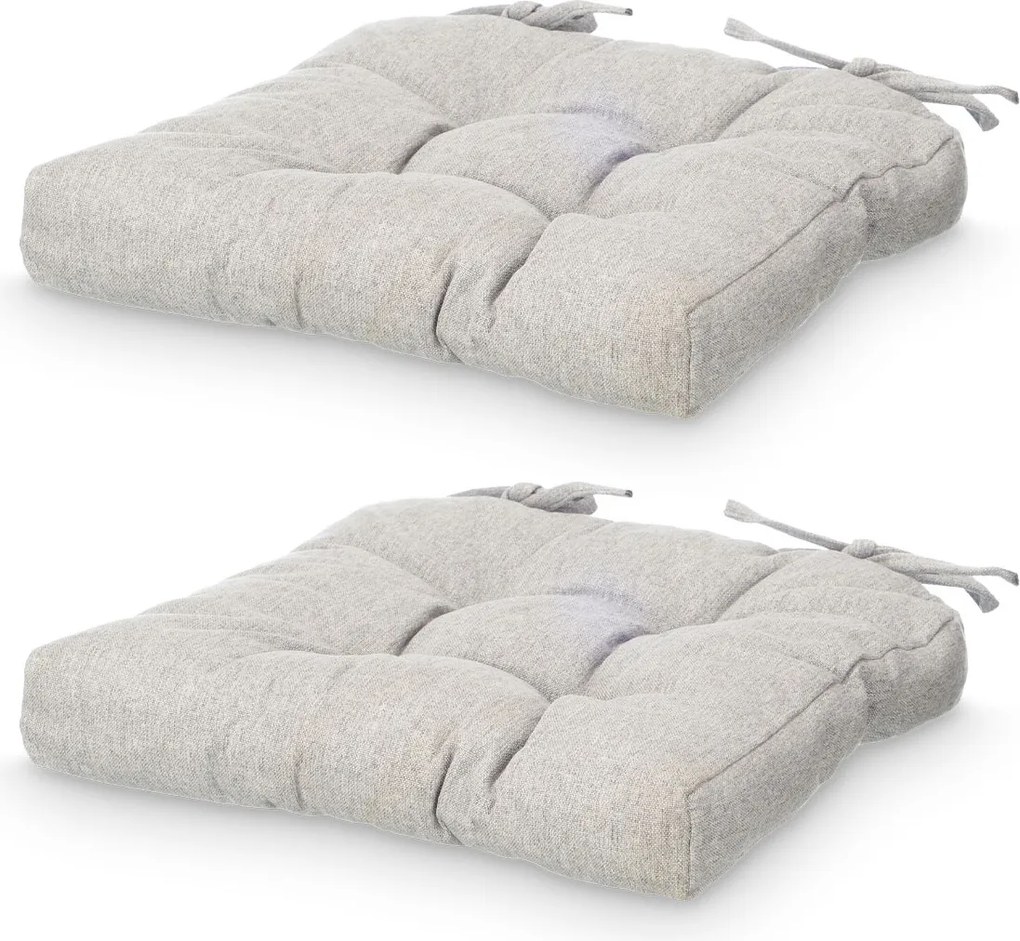 Poliészter Székpárna Pöttyökkel 40 X 40 CM Szürke Steppelt