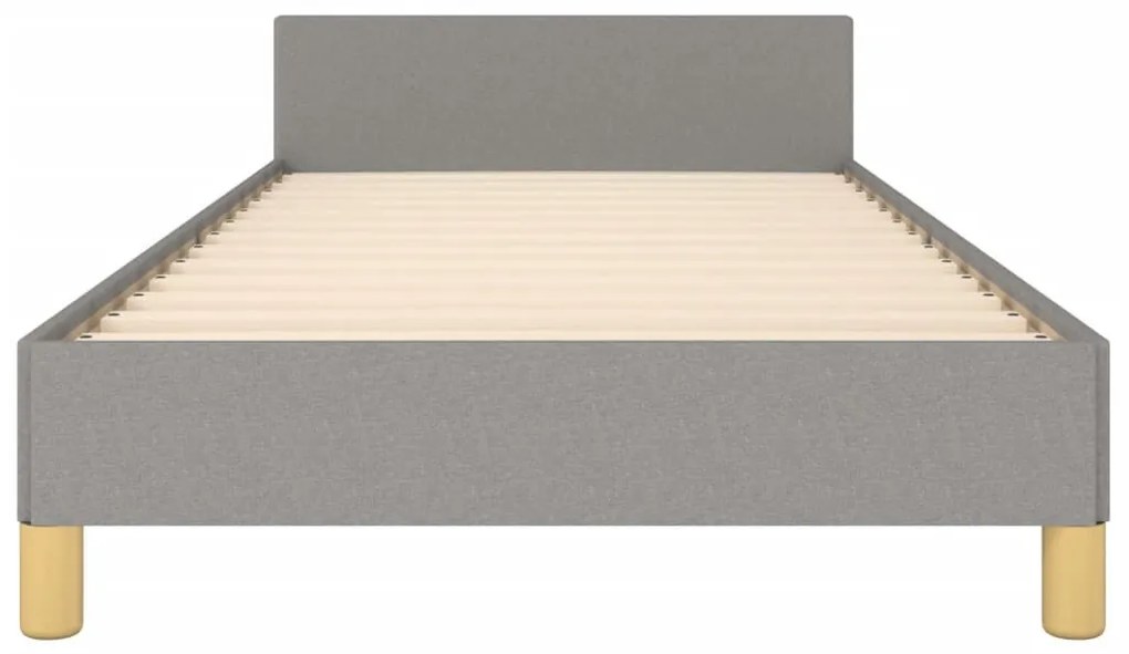 világosszürke szövet ágykeret matrac nélkül 90x200 cm