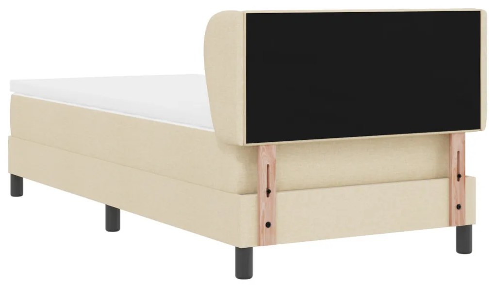 Boxspring Ágy Matraccal Krém 90x200 cm Szövet
