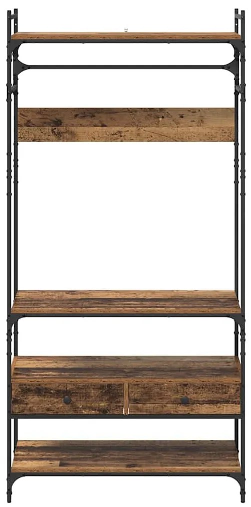 Ruhásszekrény fiókkal Régi fa 89 x 39 x 184.5 cm Faanyag