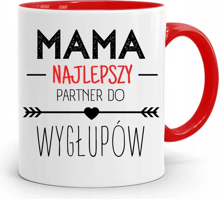 Piros Bögre Anyukáknak Hülyéskedési Partner fényképes nyomtatással