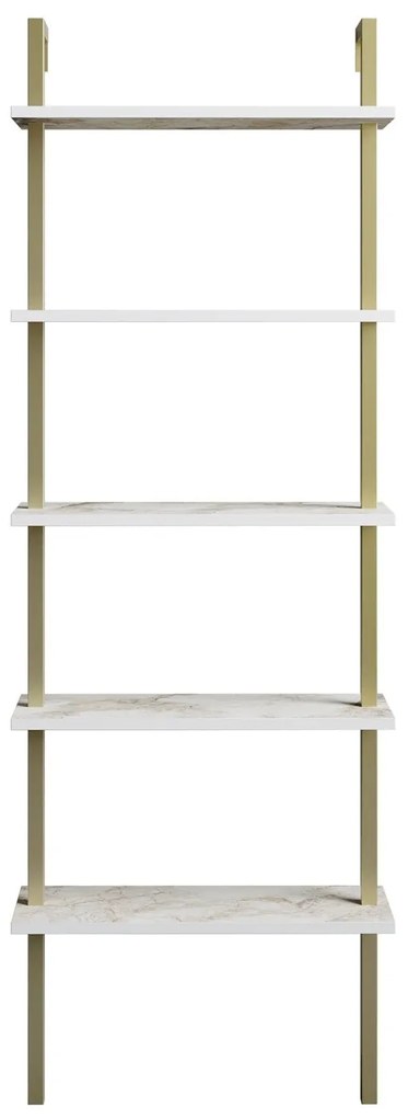 könyvespolc Piante - White, Gold