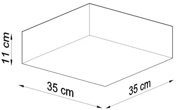 Mennyezeti lámpa HORUS 35 2xE27/60W/230V szürke