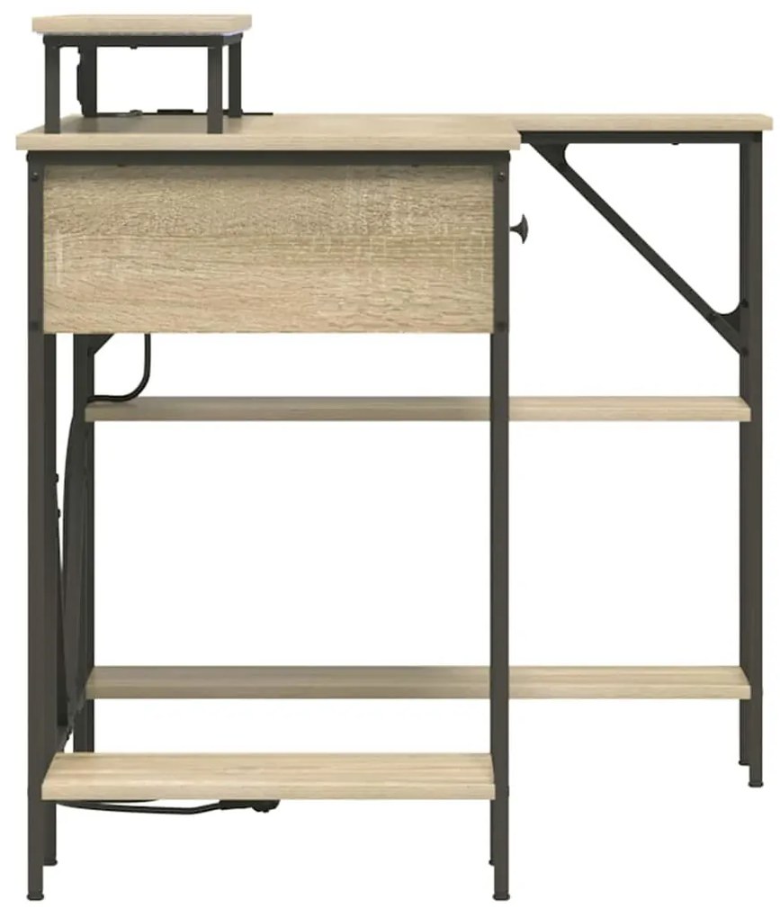 Asztal fiókkal sonoma tölgy 120 x 79 x 86.5 cm Faanyag