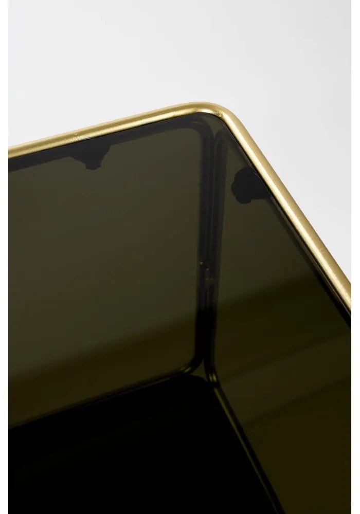 Fekete-aranyszínű fém könyvespolc 80x89x35 cm Liah – White Label