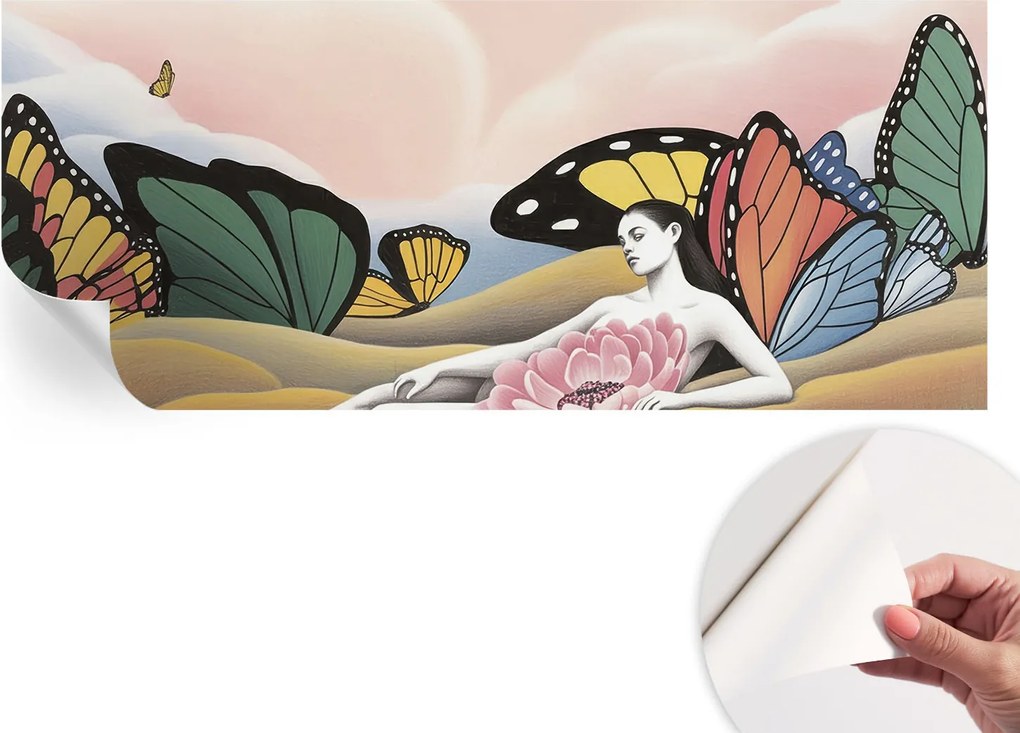 Öntapadós fotótapéta Nappaliba és Hálószobába Pillangó rét 250x104