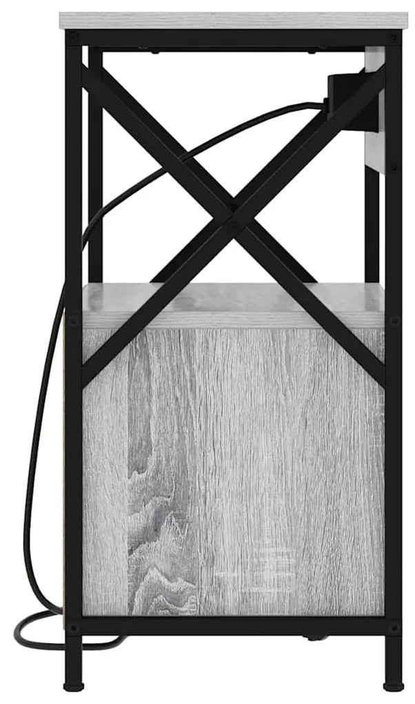 Éjjeliszekrény 2 pcs Szürke sonoma 40 x 31 x 60 cm Faanyag